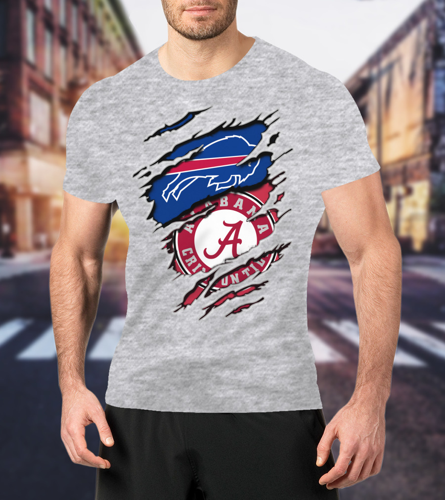Buffalo Bills Alabama Crimson Tide Crossover T-Shirt