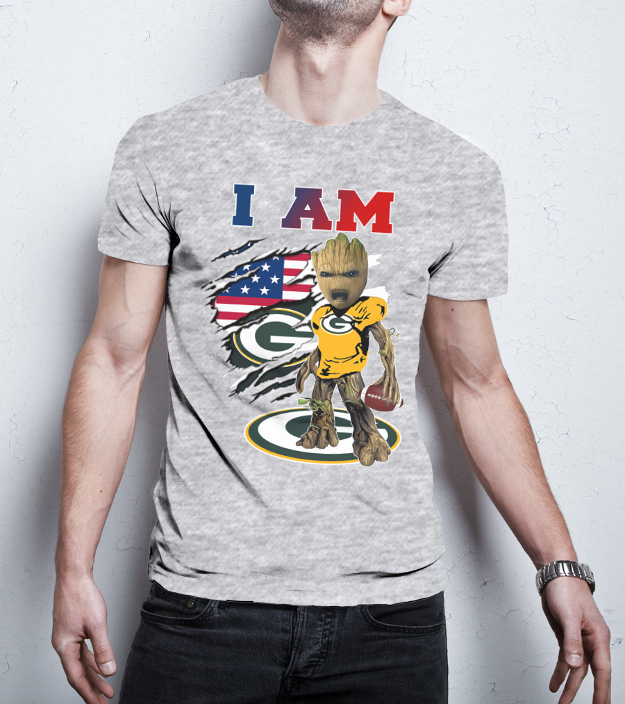 I Am Groot Green Bay Packers Football T-Shirt