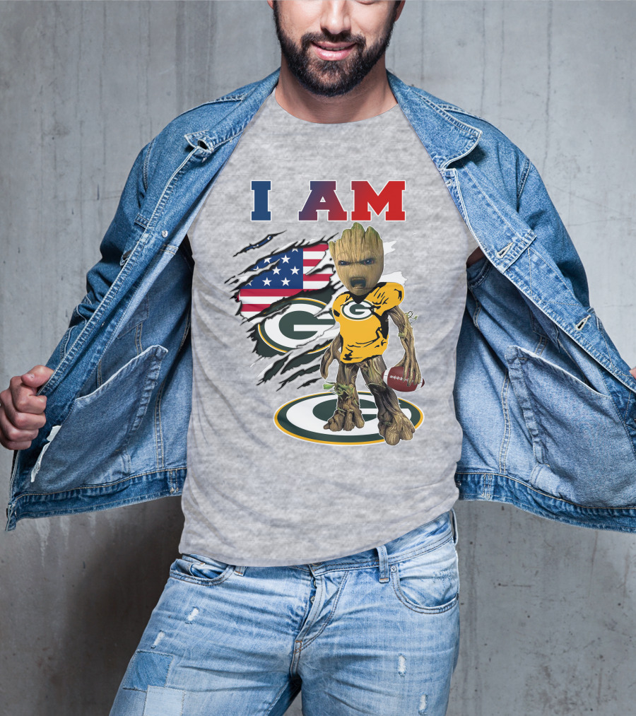 I Am Groot Green Bay Packers Football T-Shirt