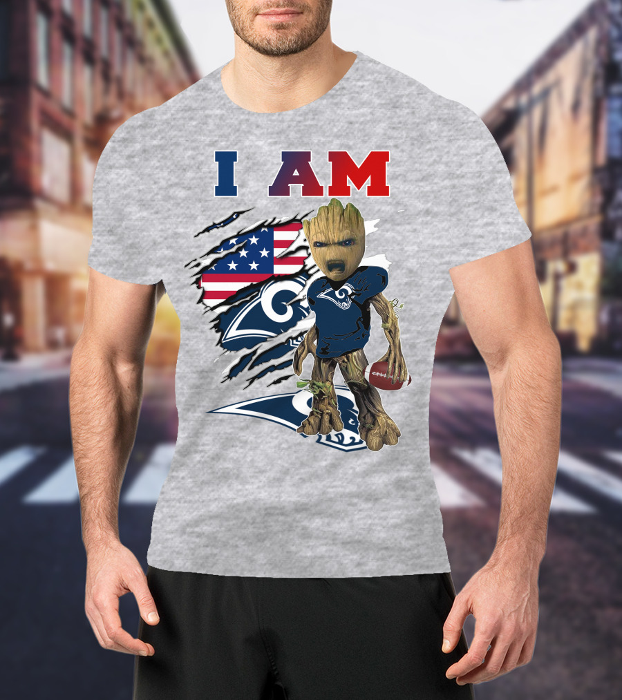 I Am Rams American Football Character Blend T-Shirt