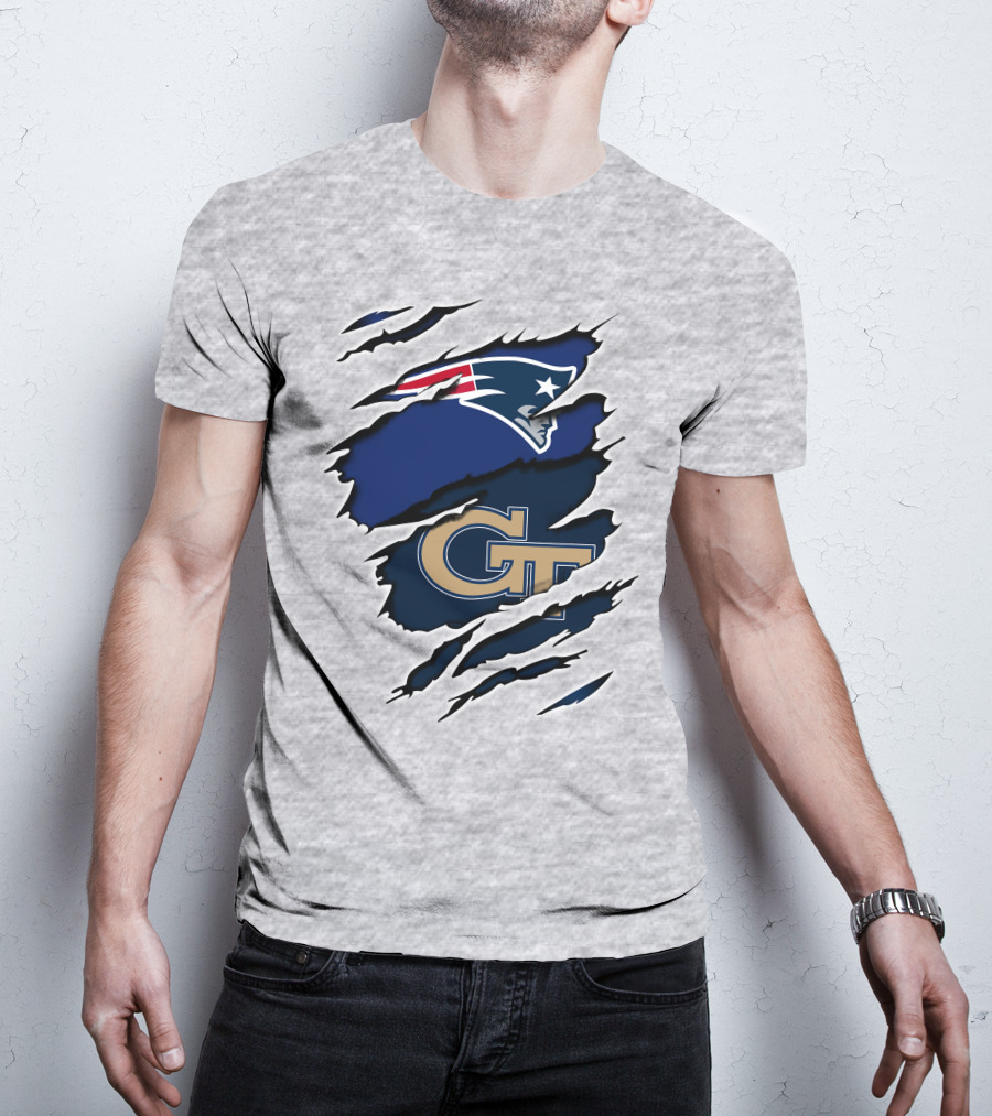 New England Patriots GT Tech Rip Claw Marks T-Shirt