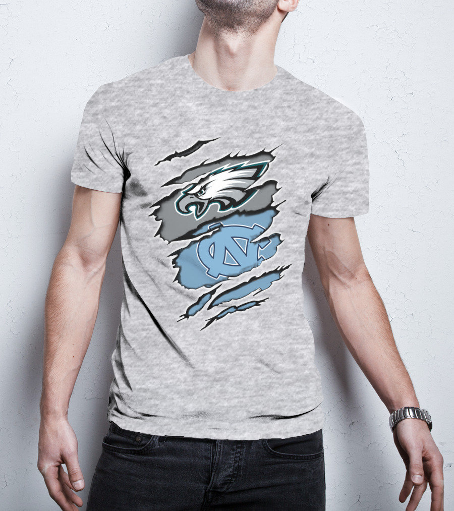 Philadelphia Eagles UNC Tarheels Claw Marks T-Shirt