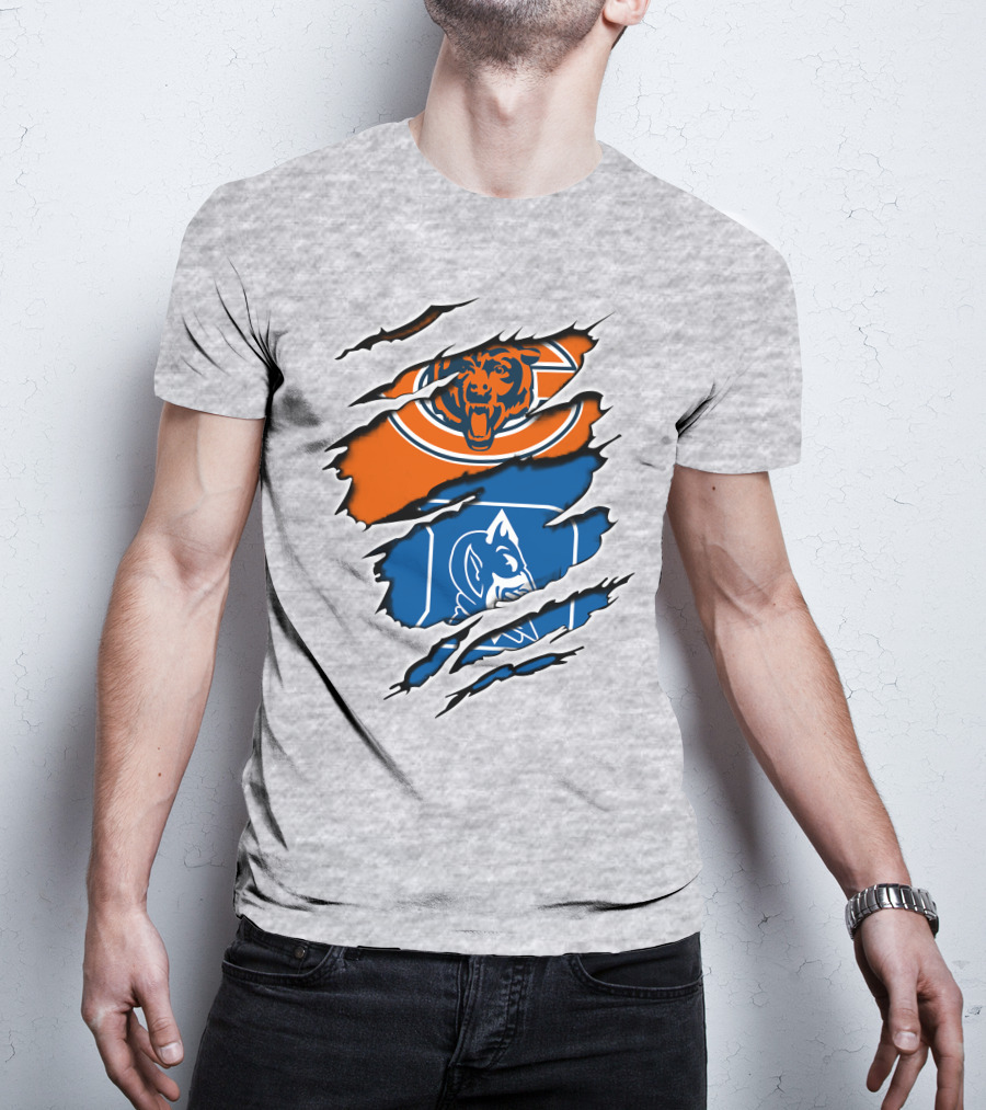 Chicago Bears Duke Blue Devils Fusion T-Shirt