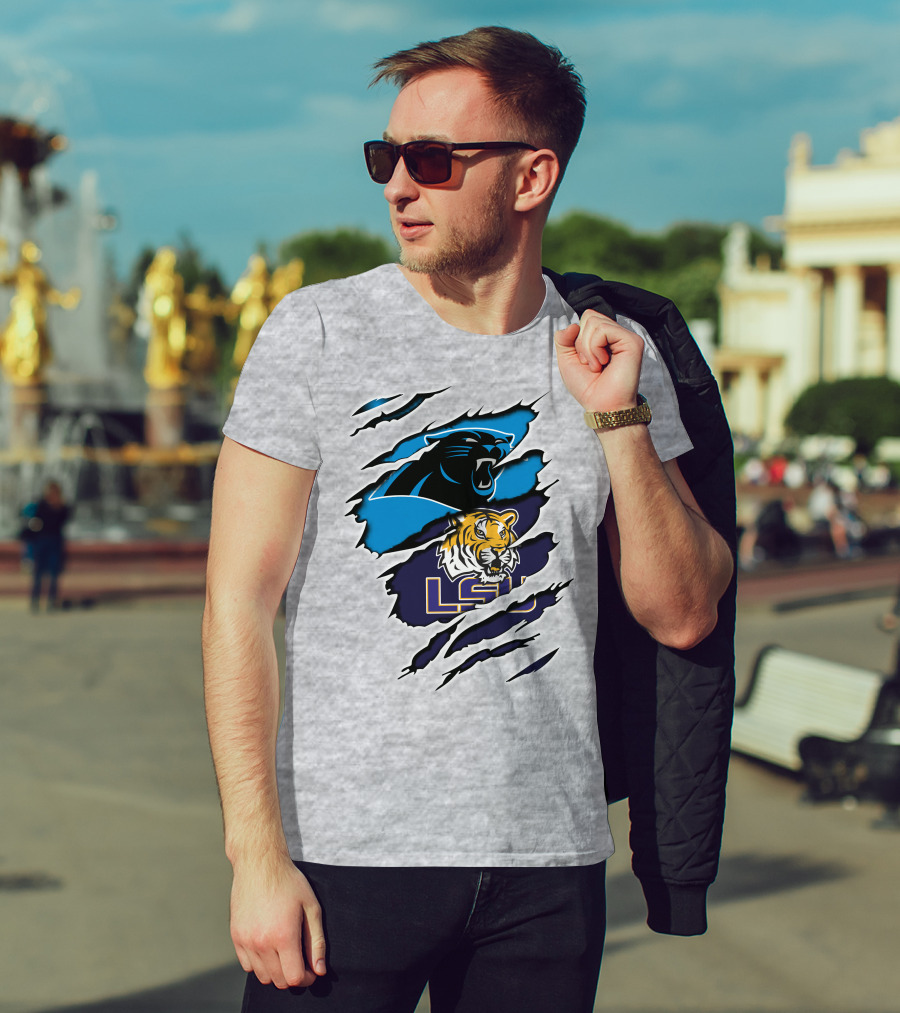 Carolina Panthers LSU Tigers Crossover T-Shirt