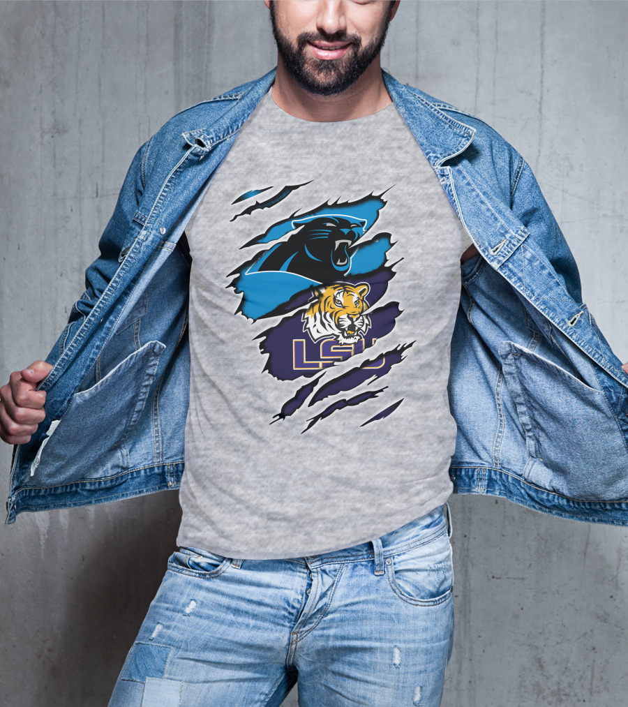 Carolina Panthers LSU Tigers Crossover T-Shirt
