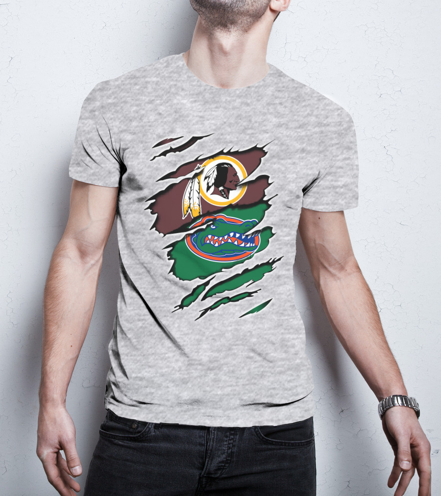 Washington Football Team Florida Gators Logo Mashup T-Shirt