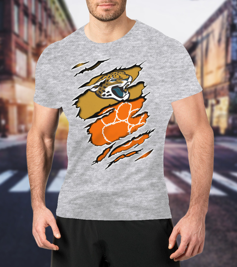 Jaguars Clemson Paw Scratch T-Shirt