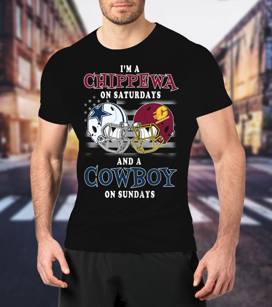 I'm A Chippewa On Saturdays And A Cowboy On Sundays T-Shirt