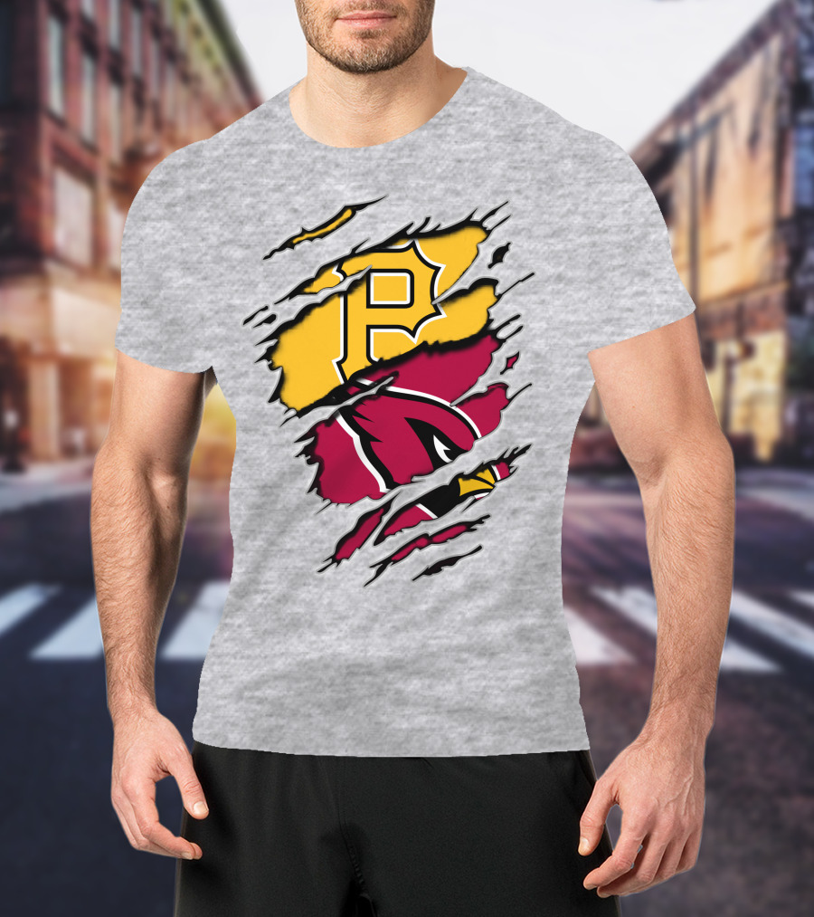 Cardinals And Pirates Logo Mashup T-Shirt
