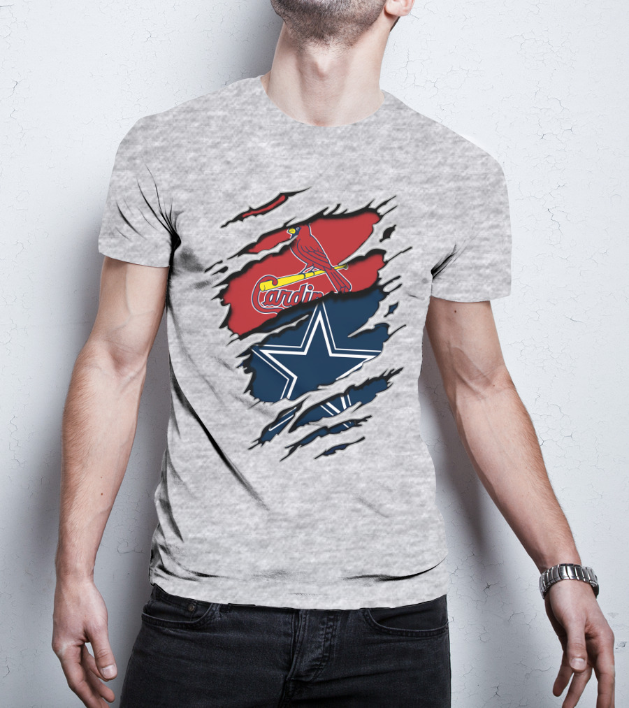 Cardinals Cowboys Logo Mashup T-Shirt