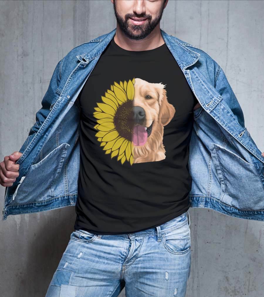 Golden Retriever Sunflower Fusion T-Shirt