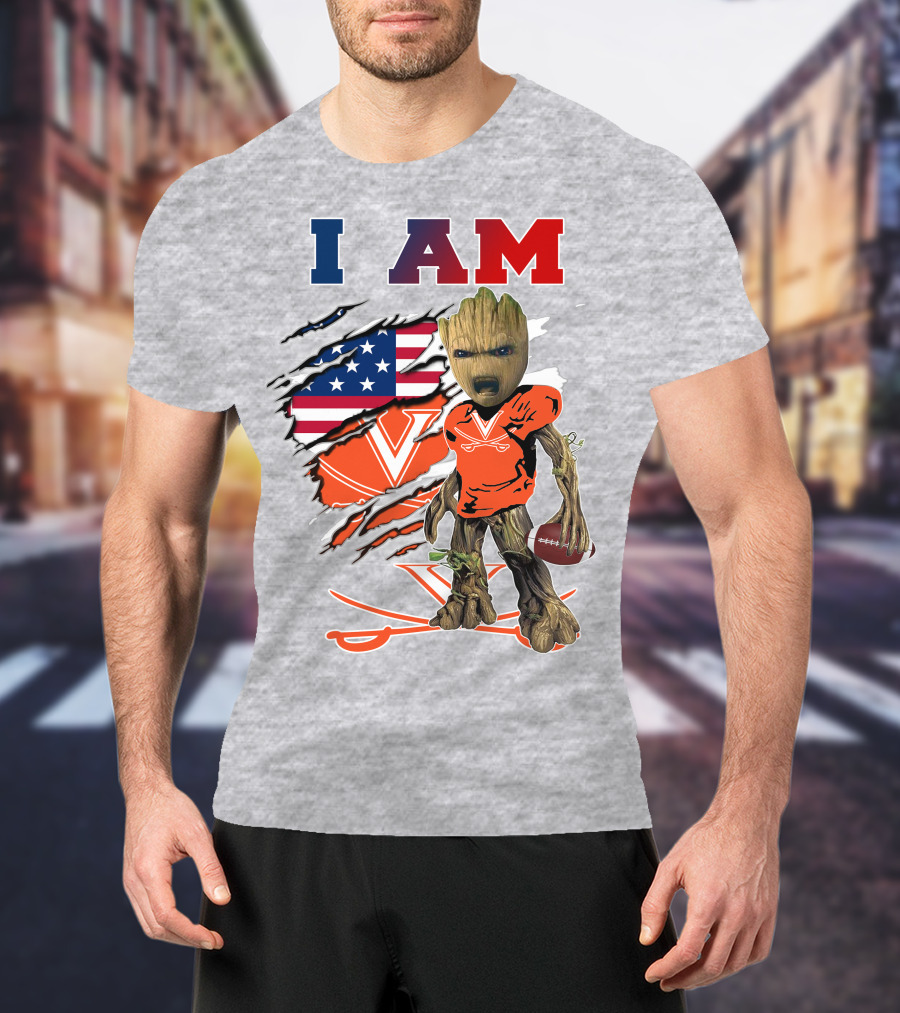 I Am American Football Cavaliers Virginia Groot T-Shirt