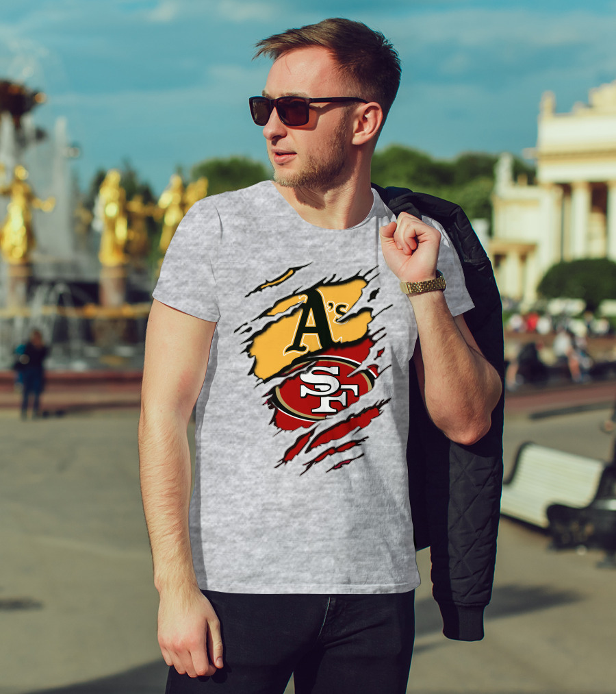 A's Sf 49ers Athletics Logo Combo T-Shirt