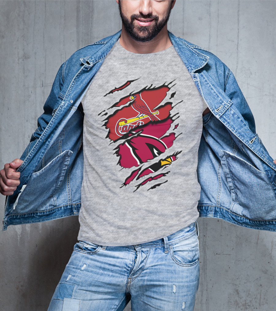 Cardinals St. Louis Arizona Distressed Style Sports Fan T-Shirt