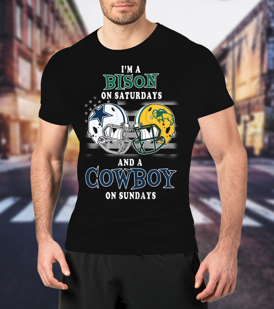 I'm A Bison On Saturdays And A Cowboy On Sundays T-Shirt