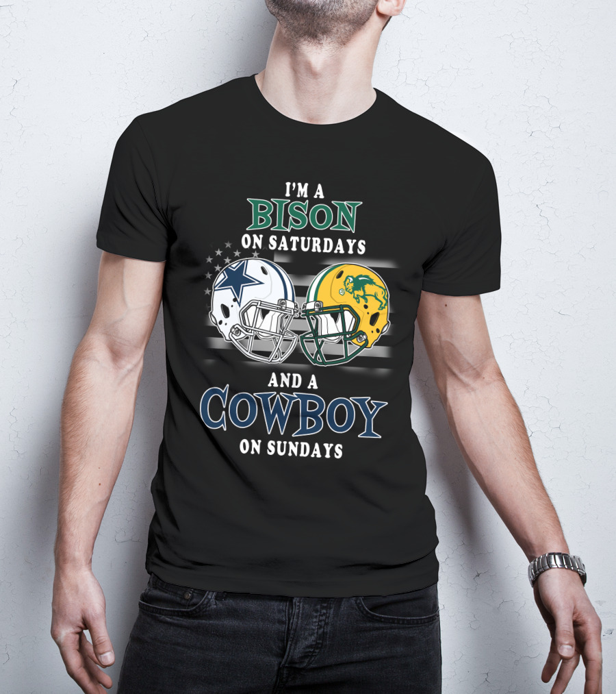 I'm A Bison On Saturdays And A Cowboy On Sundays T-Shirt