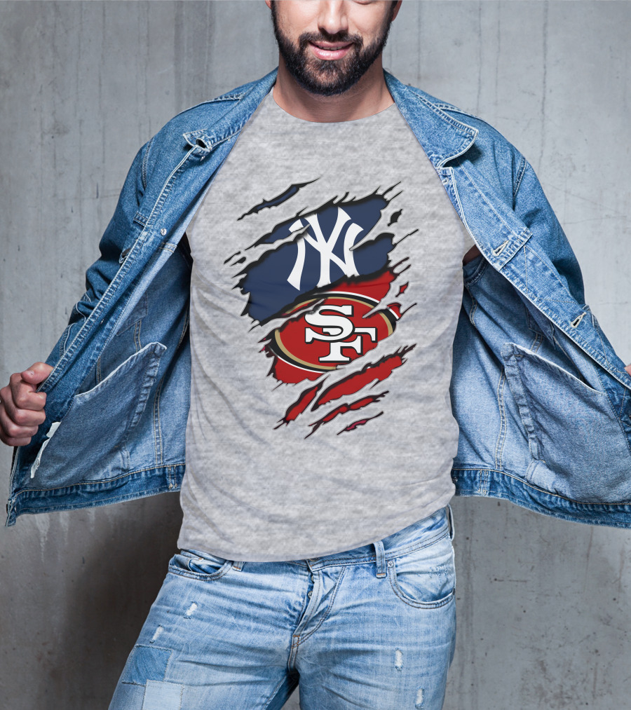 49ers Sf Yankees Ny Sports Fusion T-Shirt