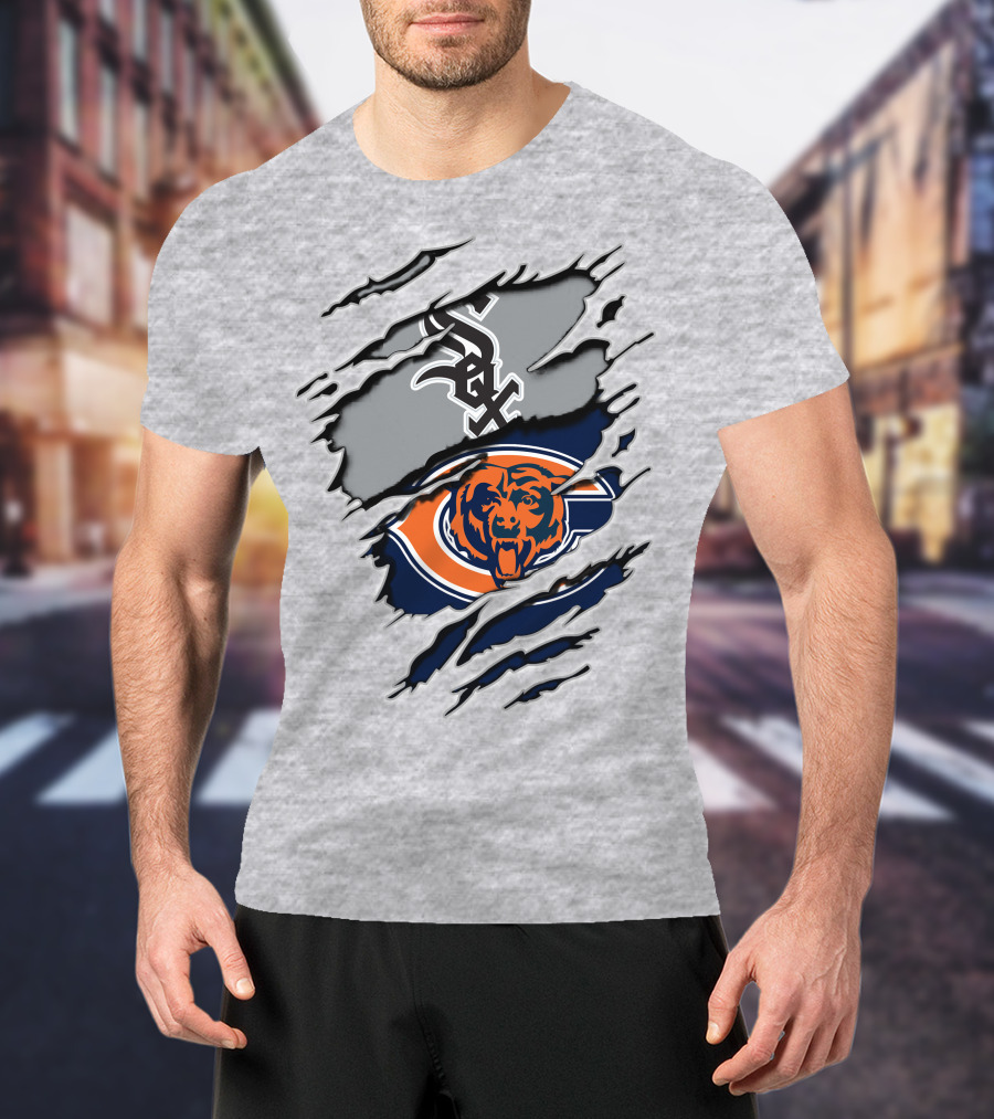 Chicago Bears And Chicago White Sox Fusion T-Shirt