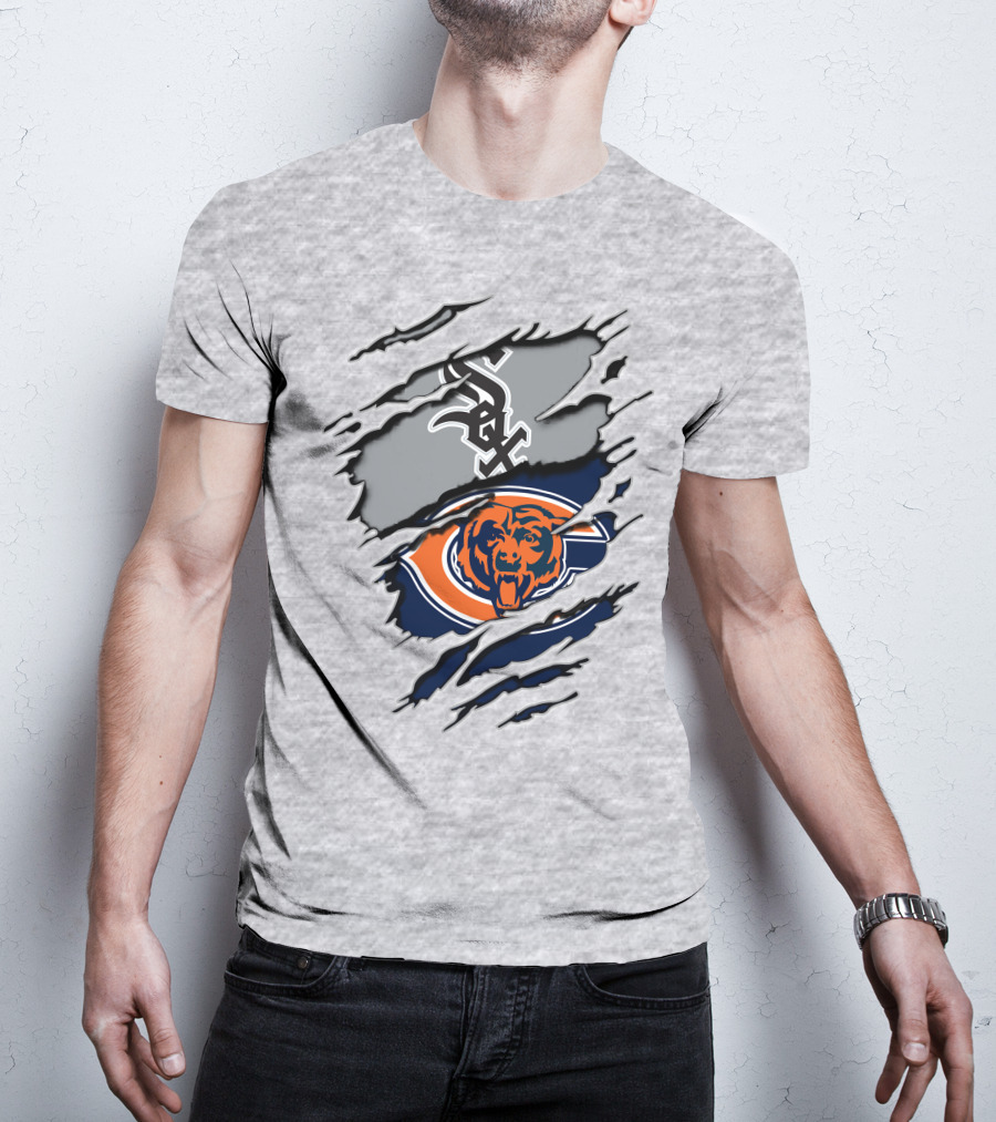 Chicago Bears And Chicago White Sox Fusion T-Shirt
