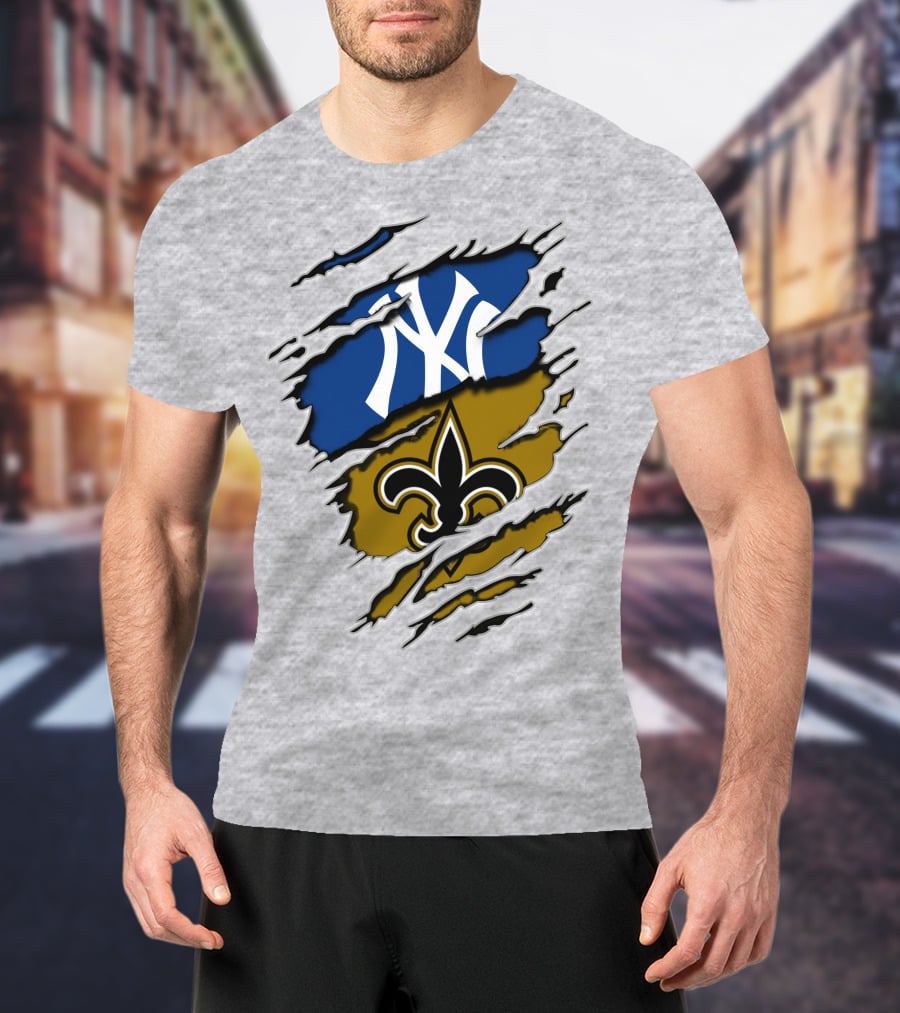 New York Yankees New Orleans Saints Dual T-Shirt