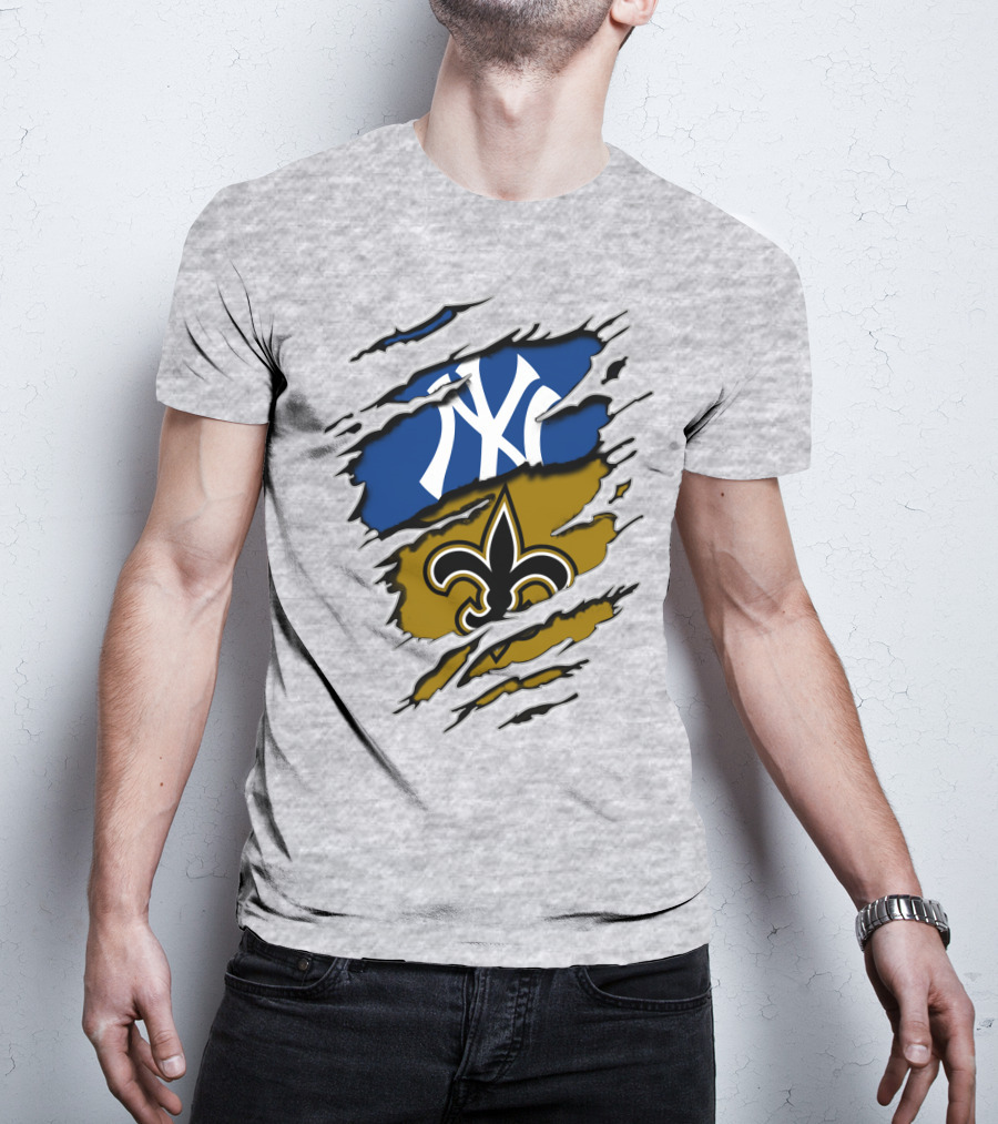 New York Yankees New Orleans Saints Dual T-Shirt