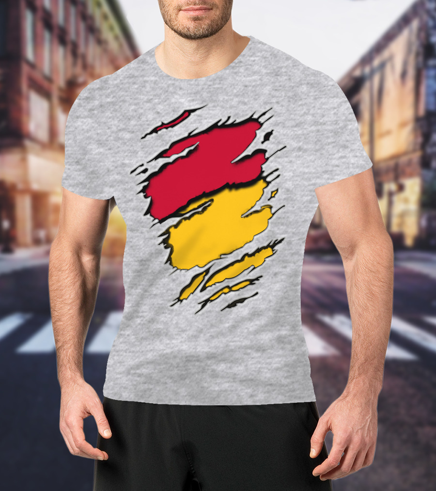 5Stee Red And Yellow Scratch Marks T-Shirt