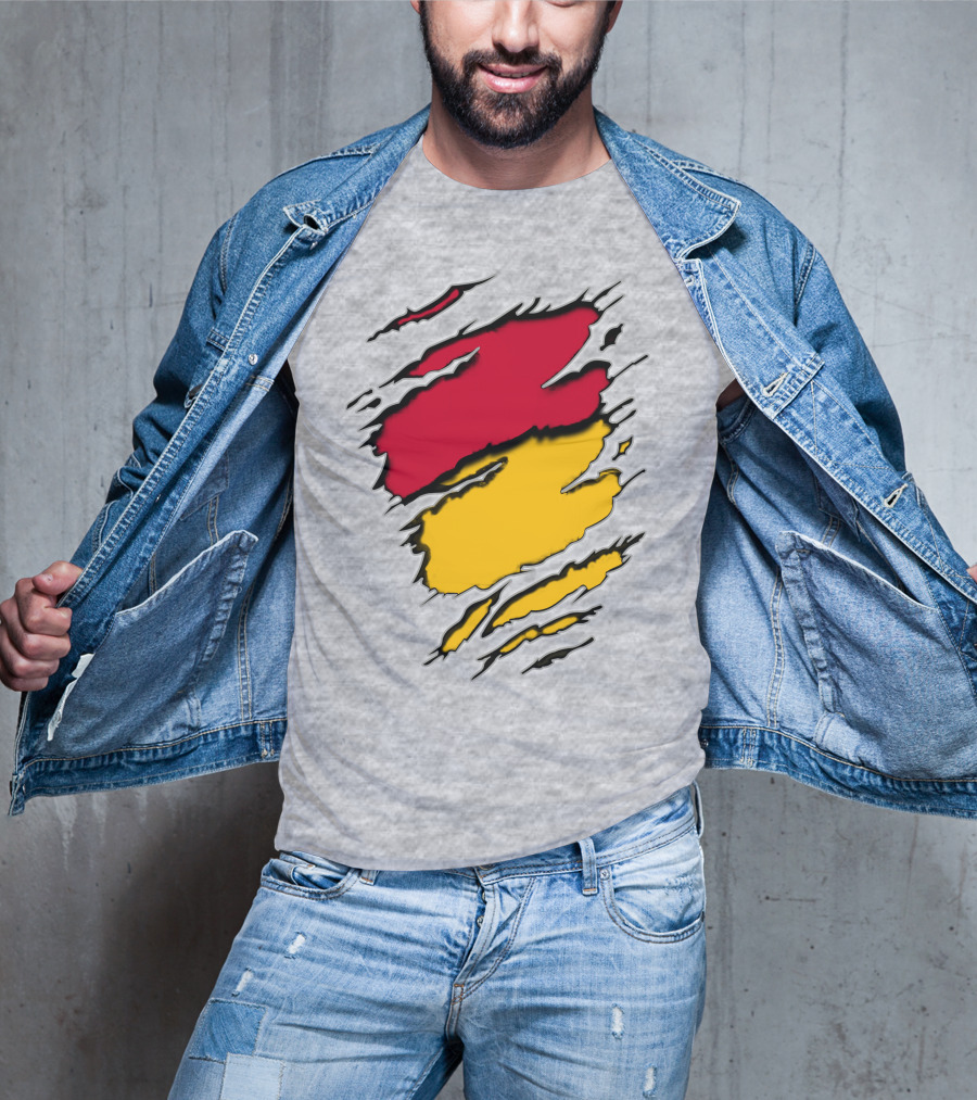 5Stee Red And Yellow Scratch Marks T-Shirt
