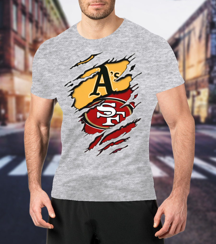 San Francisco 49ers Athletics A's Collaboration T-Shirt