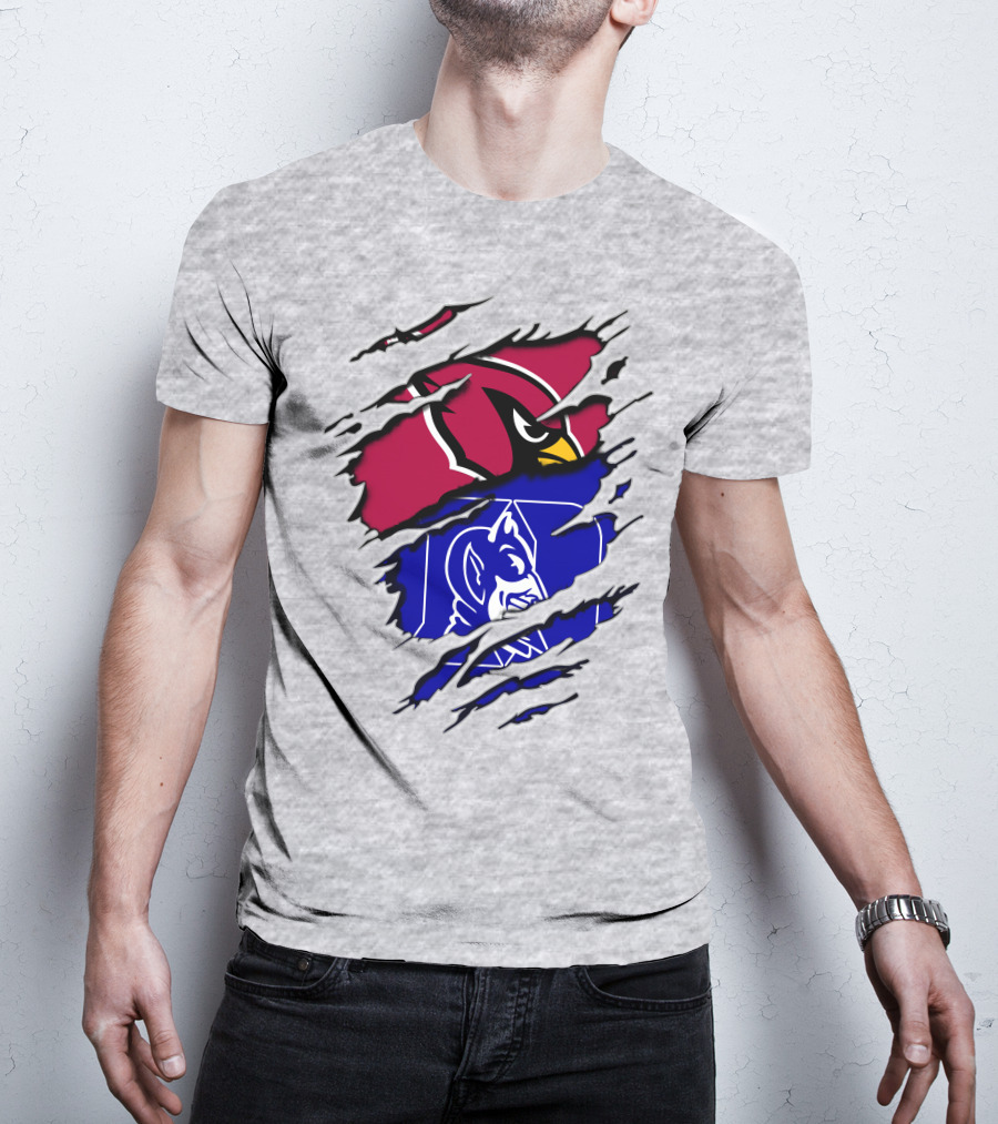 Cardinals And Duke Blue Devils Split T-Shirt