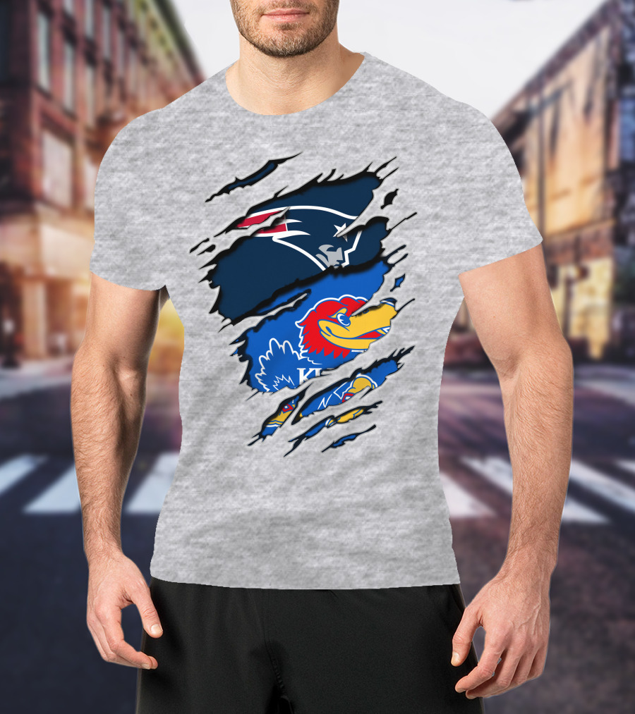 Patriots Jayhawks Kansas Fusion Sports Fan T-Shirt