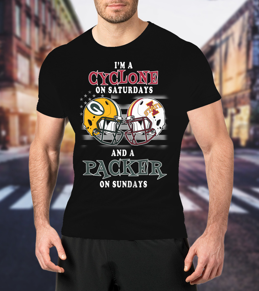 I'm A Cyclone On Saturdays And A Packer On Sundays T-Shirt