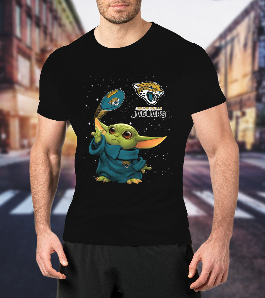 Baby Yoda Jacksonville Jaguars Star Wars Football Fan T-Shirt