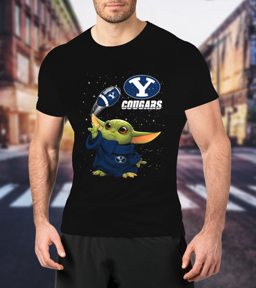 Baby Yoda BYU Cougars Football Magic T-Shirt