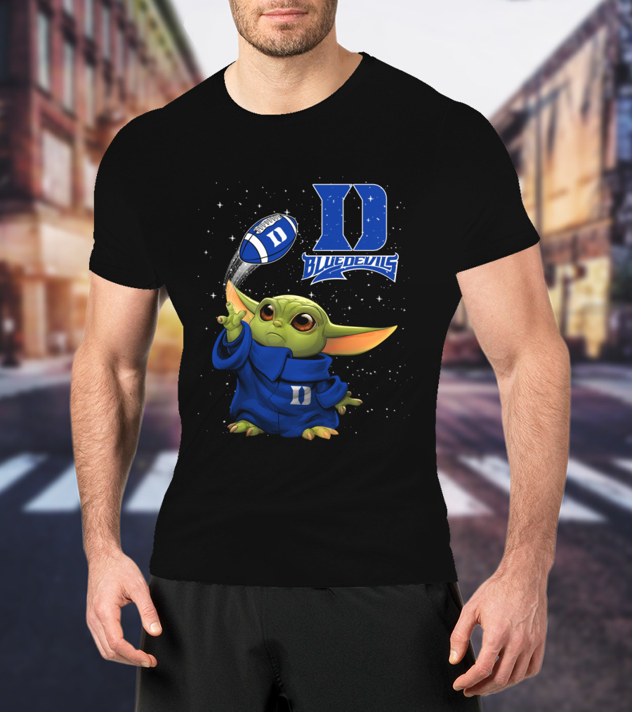 Baby Yoda Duke Blue Devils Football Force T-Shirt