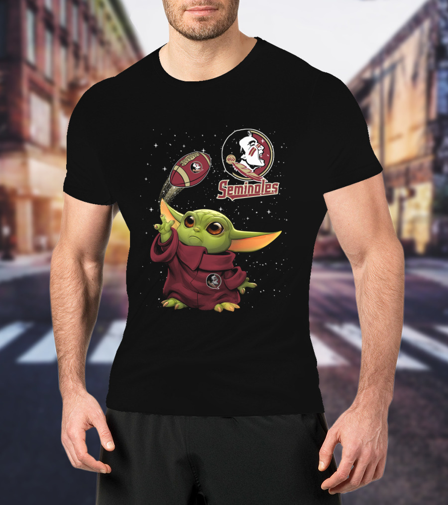 Baby Yoda Football Florida State Seminoles Magic T-Shirt
