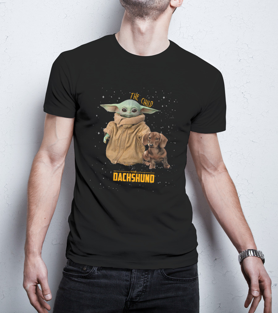 The Child Baby Yoda With The Dachshund T-Shirt