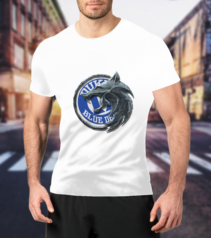 Duke Blue Devils Logo With Fierce Wolf Design Cht1Twnc2005 T-Shirt