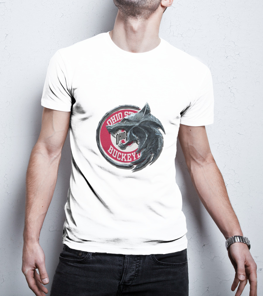 Ohio State Buckeyes Wolf Medallion Cht1Twnc2017 T-Shirt