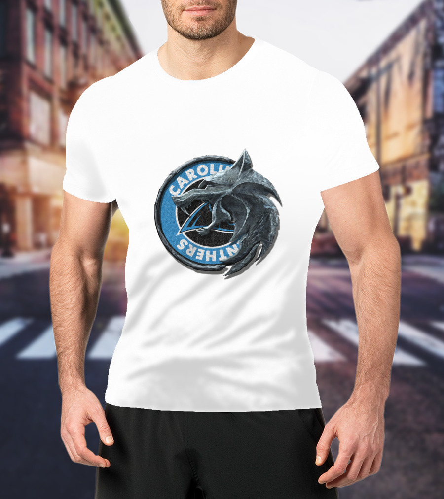 Carolina Panthers Dragon Logo Fusion T-Shirt
