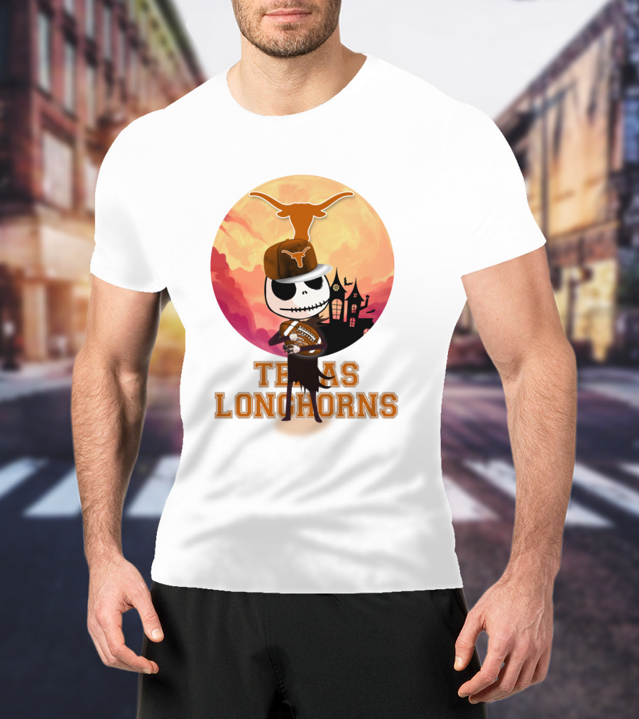 Texas Longhorns Football Skeleton Halloween T-Shirt