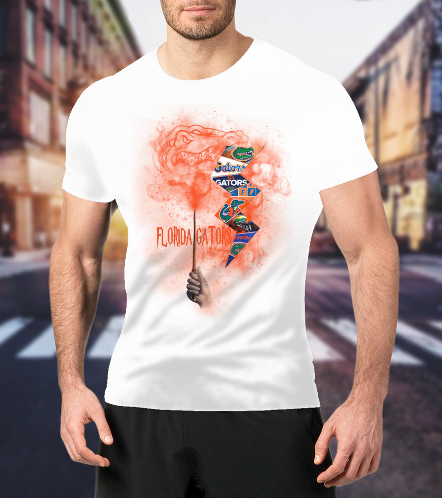 Florida Gators Hand Holding Flags And Alligator T-Shirt