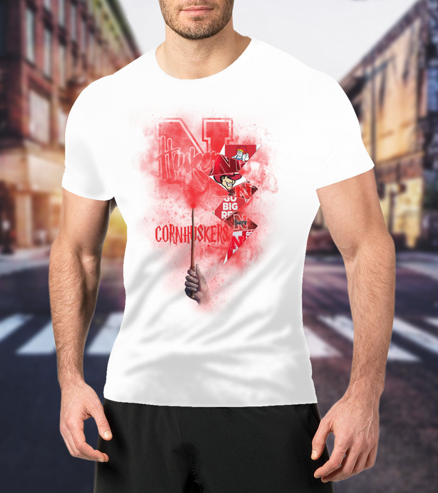 Nebraska Cornhuskers Go Big Red N Huskers Cornhuskers Magic Wand T-Shirt