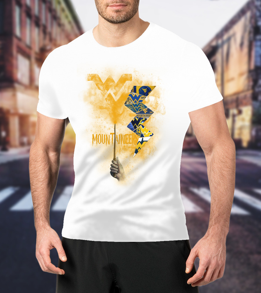 West Virginia Mountaineers Wvu Triangles And Smoke T-Shirt