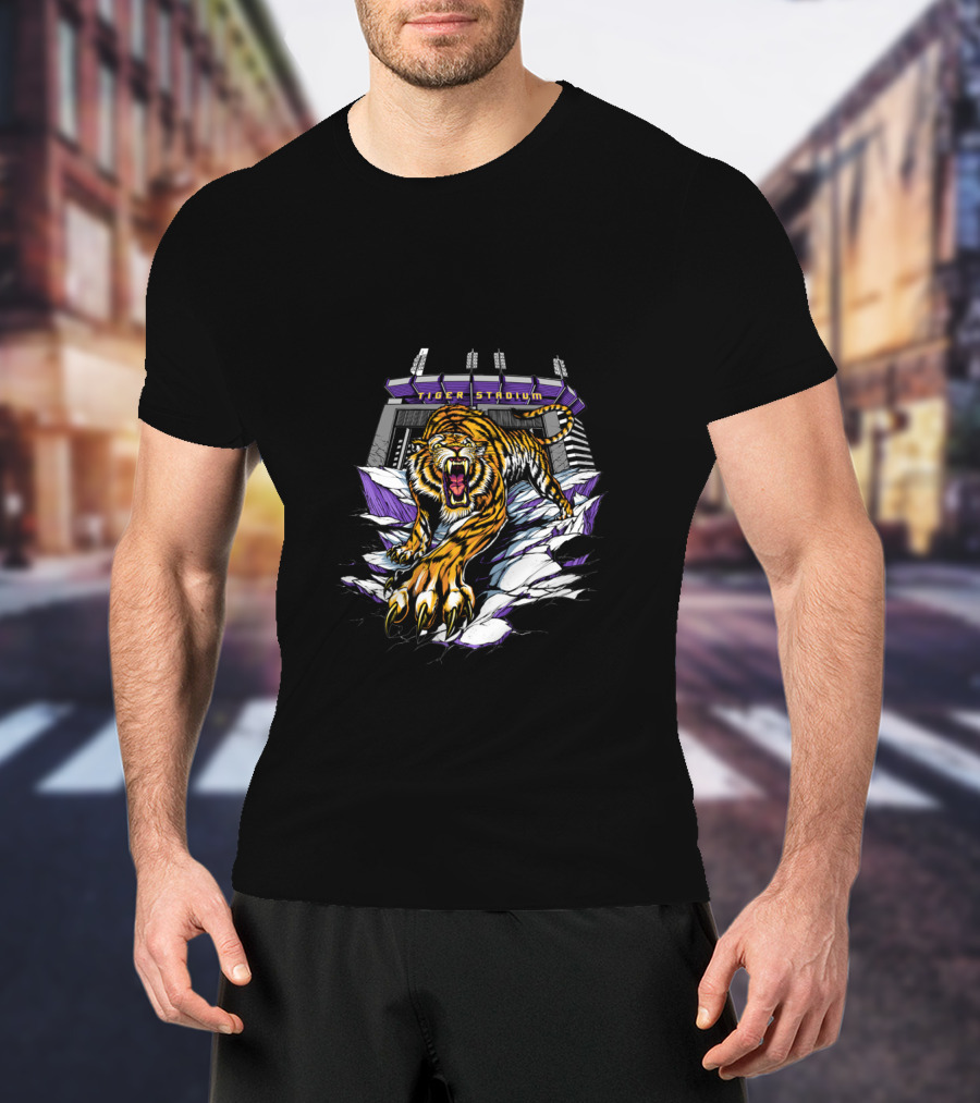 Tiger Stadium Roaring Tiger Breakthrough T-Shirt