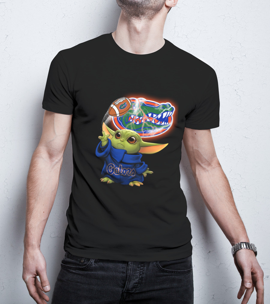 Gators Baby Yoda Holding Football Florida Gators T-Shirt