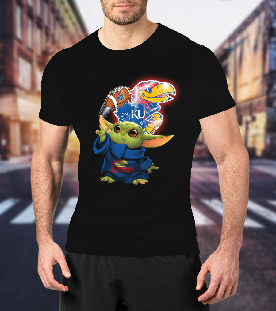 Ku Jayhawks Kansas Football Baby Alien T-Shirt