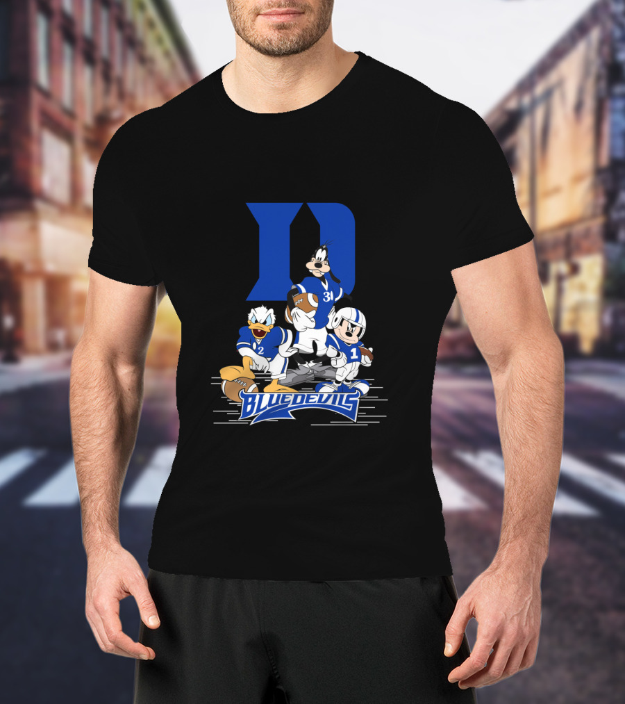 Blue Devils Football Mickey Donald Goofy Duke D T-Shirt