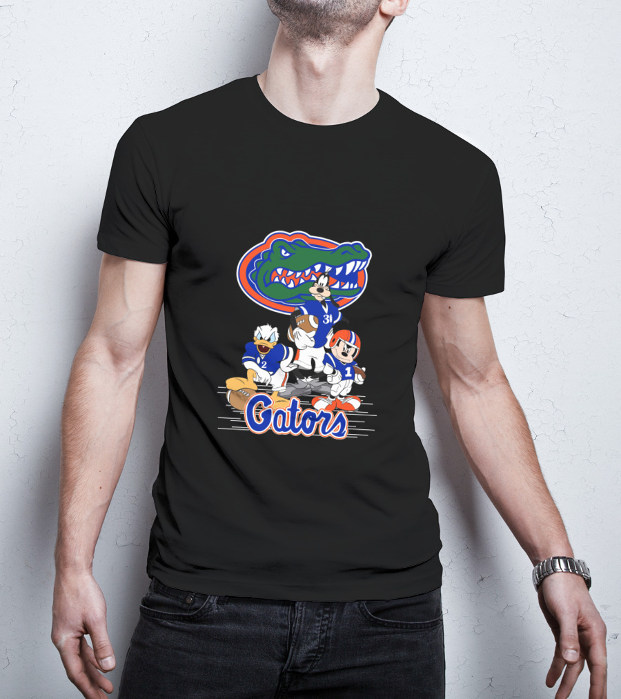 Gators Football Goofy Mickey Donald T-Shirt