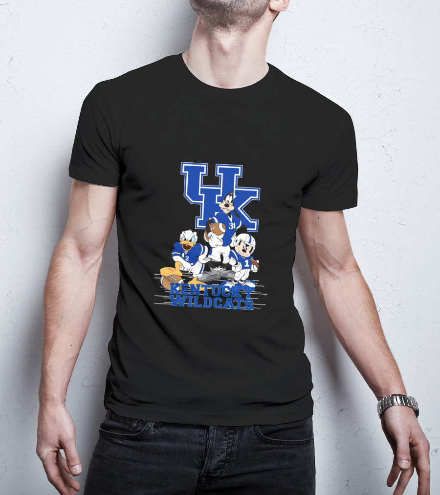 Kentucky Wildcats Mickey Donald Goofy Football Team Players T-Shirt
