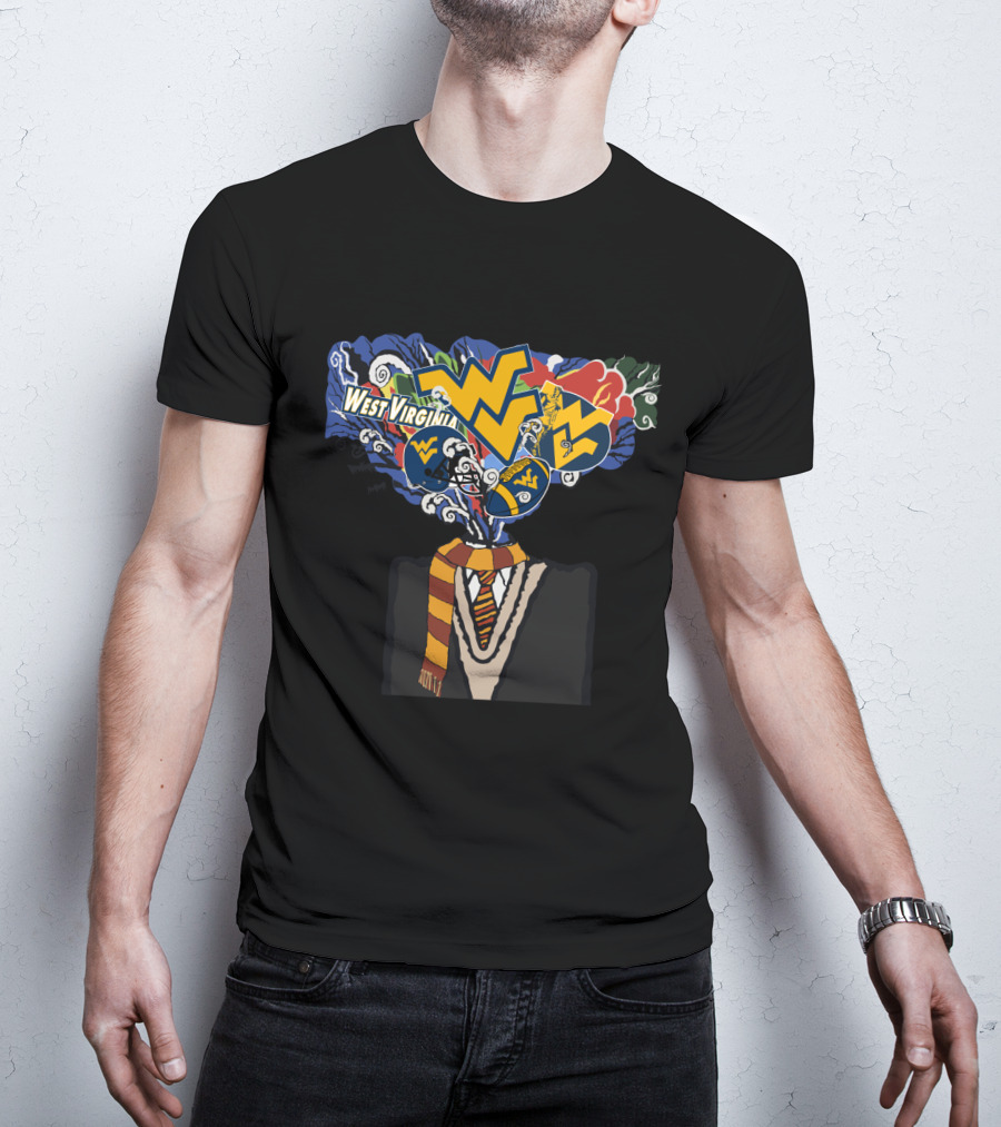 West Virginia Mountaineers W V Imagery With Wizard Elements Chtnca11010 T-Shirt